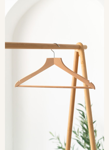 Pánské dřevěné ramínko PSZ – na saka, bundy, kabáty a kalhoty (44 cm)