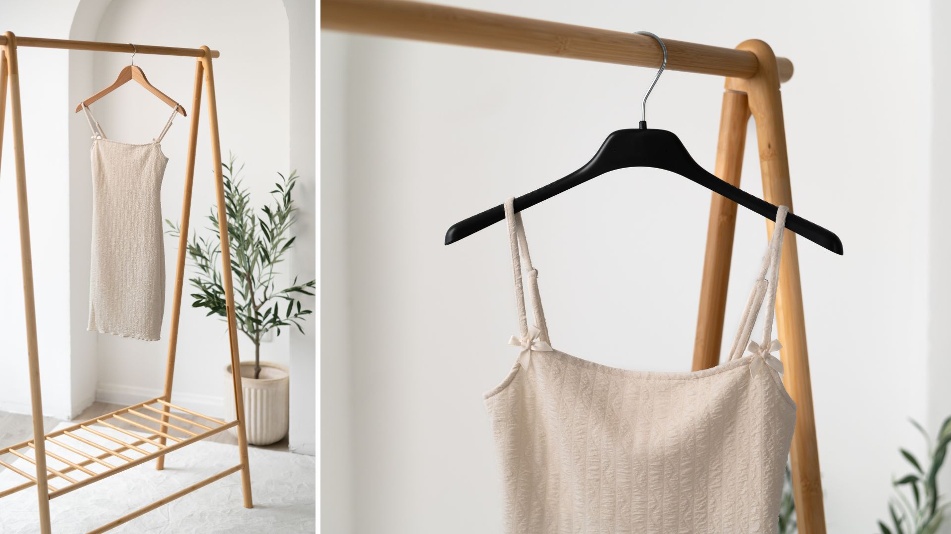 Dřevěné vs plastové ramínko